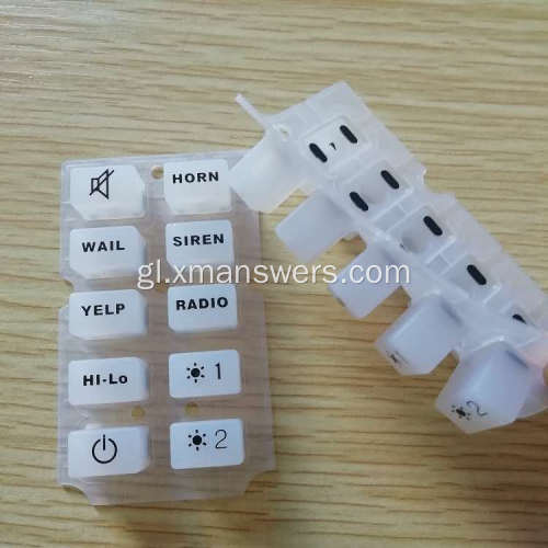 Botóns pulsadores LED translúcidos de caucho de silicona Controlador MIDI